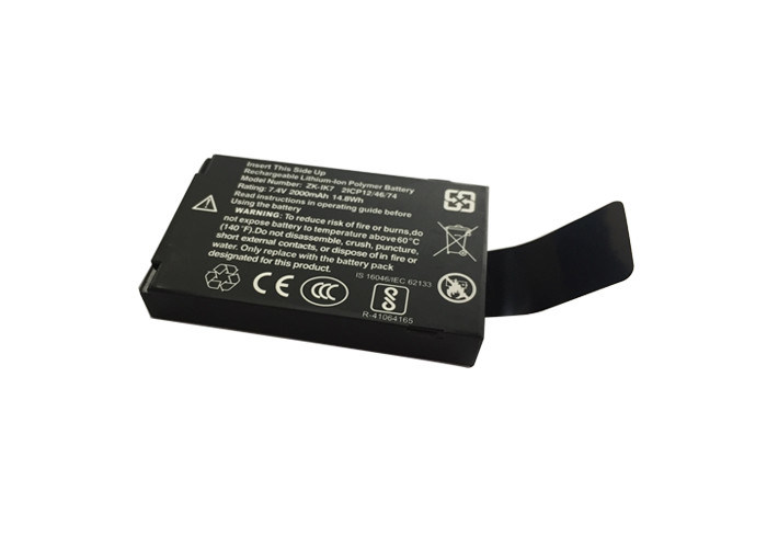 bateria de 7.4V PAC, embalagem de Ion Polymer Battery With Plastic do lítio 2000mAh